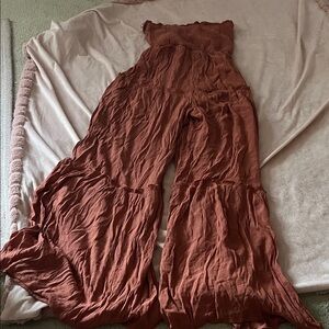 Women's Rust Wide-Leg Pants